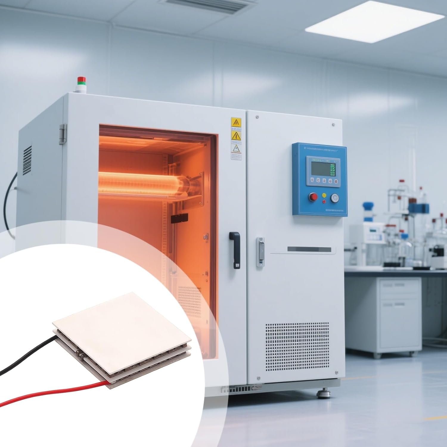Generic Tec2-25410 Thermoelectric Cooler, -50 to 80°C Temperature Range, Dual-Stage Peltier, 55W Cooling, for Compact Applications