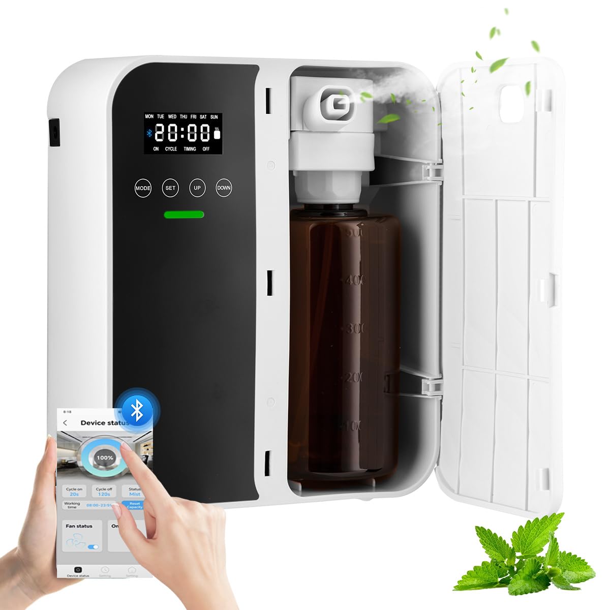 Imagen del producto: Máquina de Fragancia Inteligente 500ml — Difusor de Aceites Esenciales sin Agua, App + Bluetooth