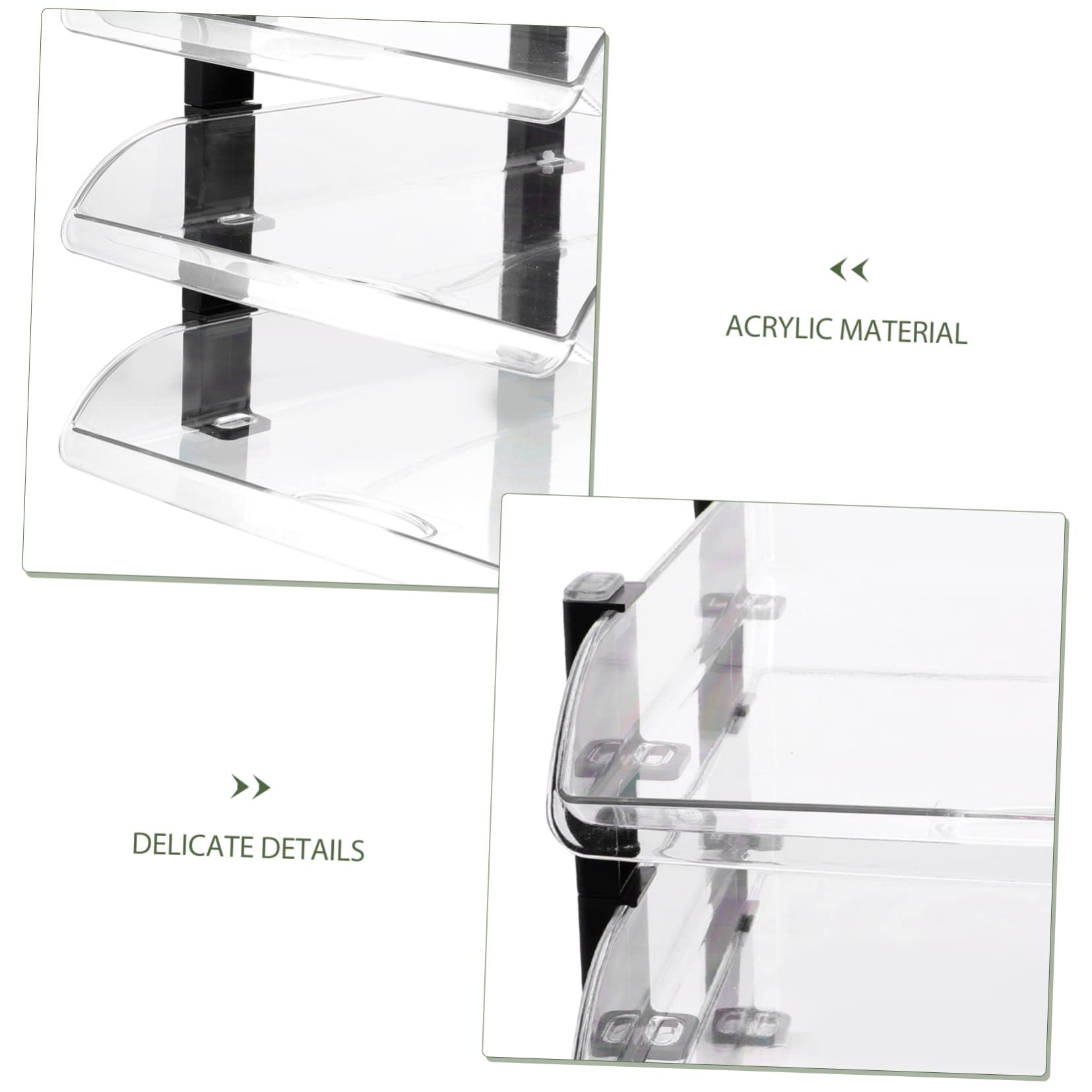 SEWACC Office Desk Organizer Multi Use Storage Rack Paper Holder for Efficient Desktop Organization Transparent File Organizer for Home and Office Use