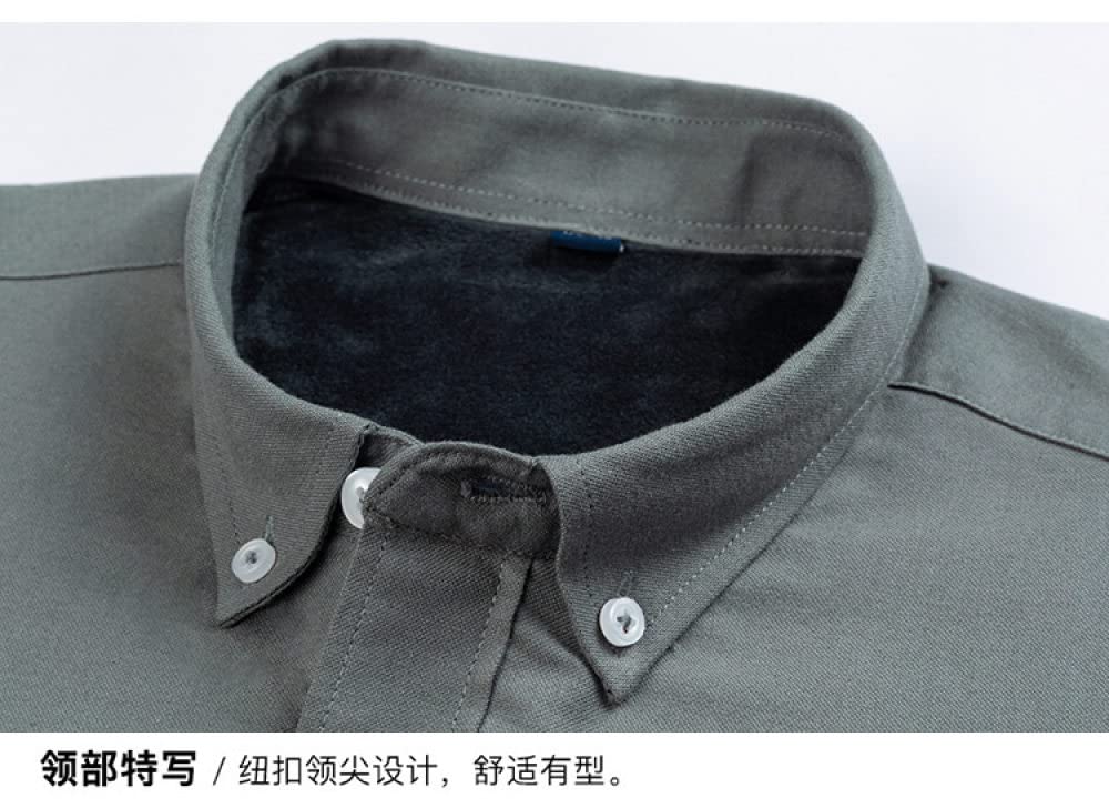 HGJH Herren Flanellhemd Langarm,Herren Langarmshirt Fleecejacke Freizeit Herren Outdoorhemd Kariertes Dunkelblaues Thermohemd Futter Holzfällerhemd Bequem Lässiges Arbeitshemd Für Herren Jungen