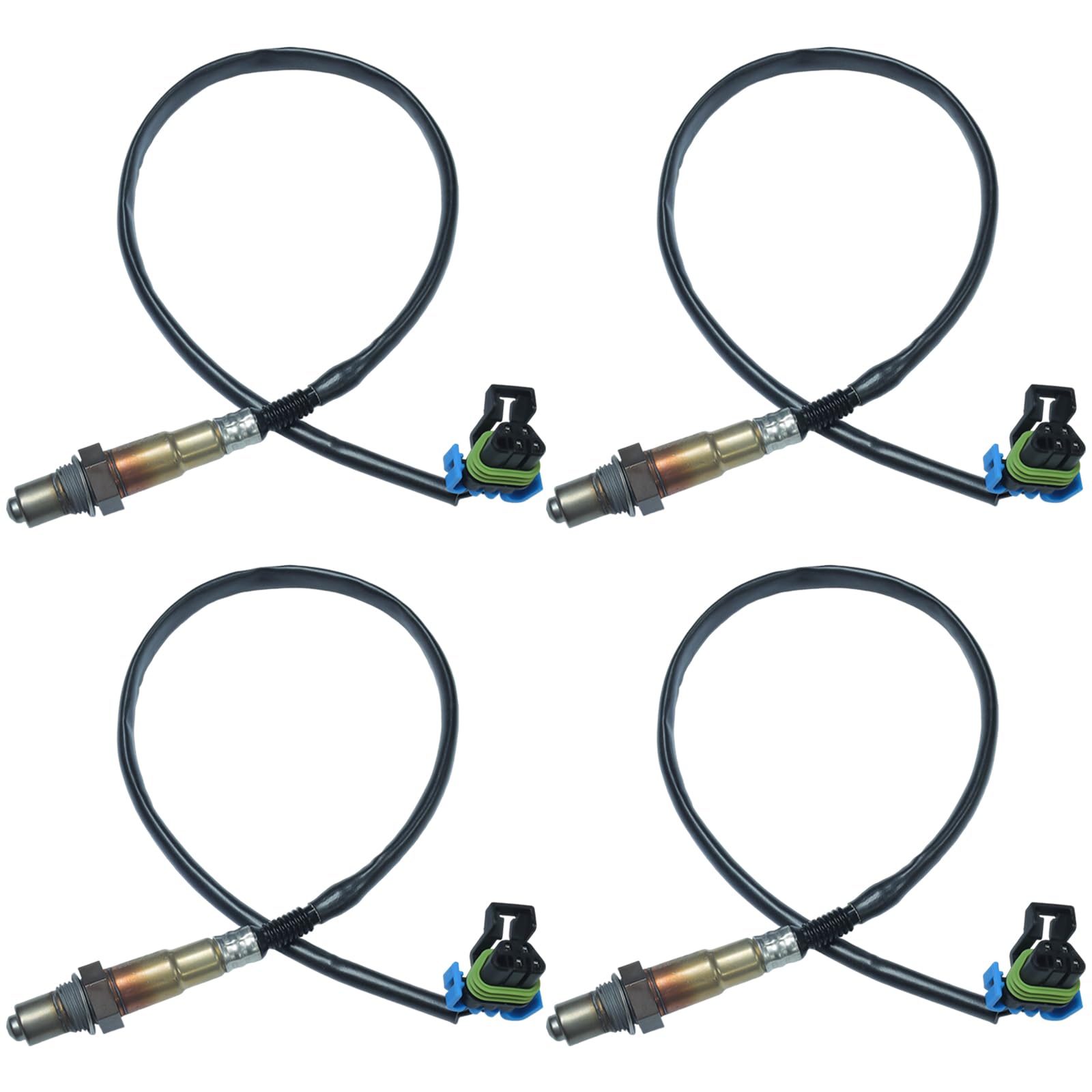 O2 Oxygen Sensor 250-24649 Upstream and Downstream Fit for Chevy Equinox Impala Traverse Captiva Sport, GMC Terrain Acadia, Cadillac SRX, Buick Allure LaCrosse, Replace#234-4815 234-4816 4Pcs