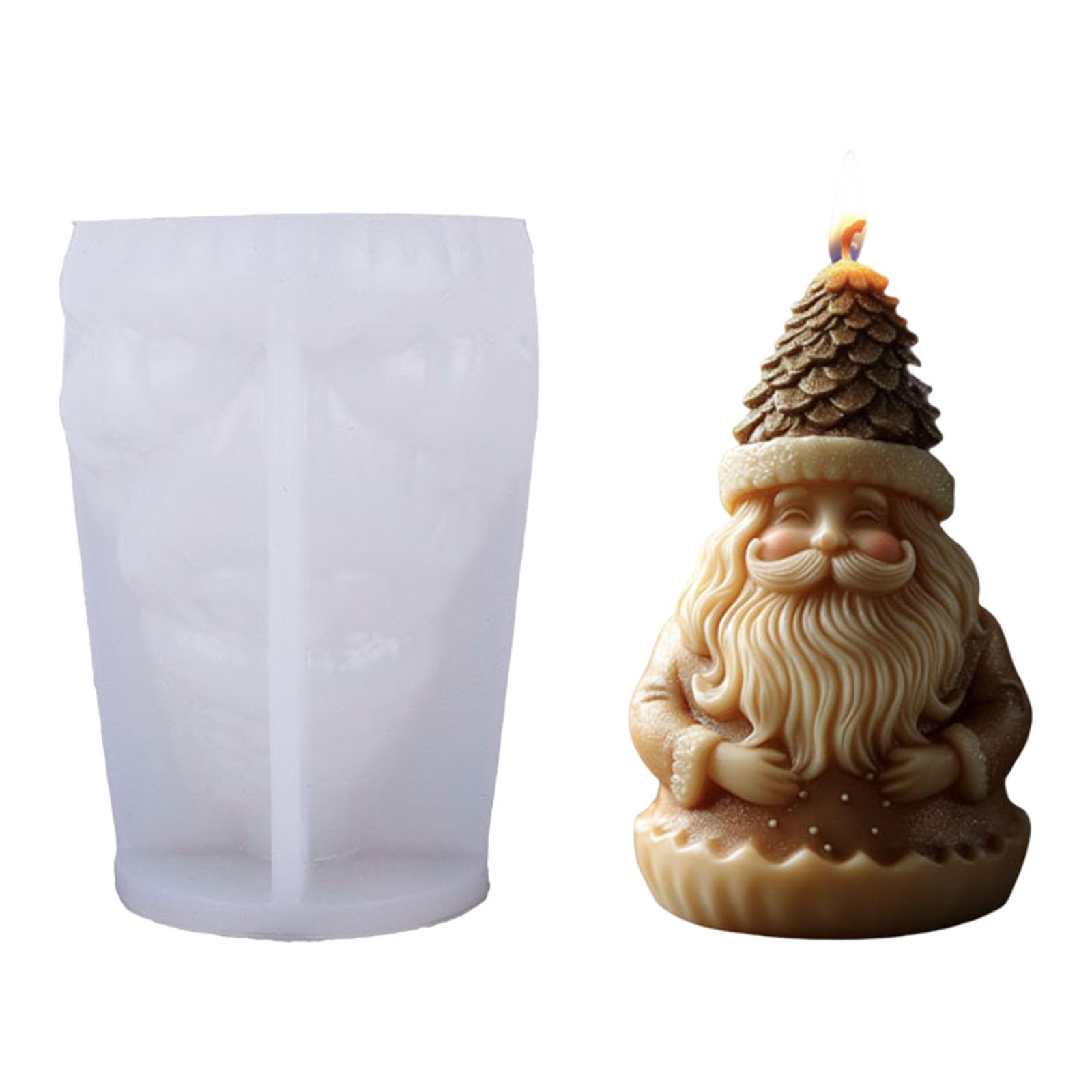 Qusinfc Christmas Theme Silicone Mold Santa Clause Silicones for Soap Christmas Decoration Making Mold