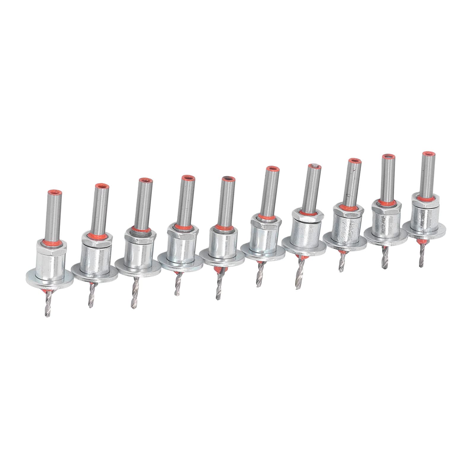 10 Brocas Avellanadas Cónicas Ajustables, Brocas de Límite para Madera, Plástico y Metal blando.