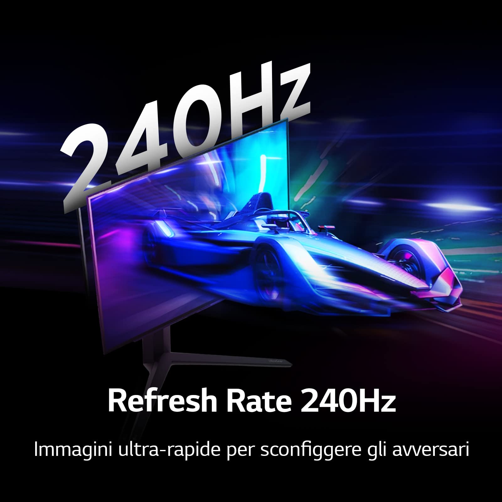 LG UltraGear OLED 27GS93QE Monitor Gaming 27", QHD (2560x1440), OLED, 240Hz, 0,03ms (GtG), G-Sync, FreeSync Premium Pro, HDR 400 True Black, HDMI 2.1, DisplayPort, Nero