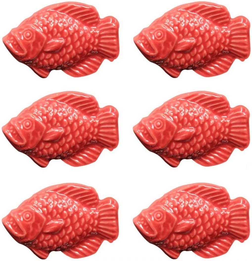 Boutons d'armoire en céramique de haute qualité poignée de tiroir durable blanche et rouge