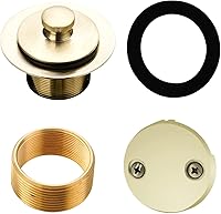 Vista 12 de Juego de embellecedores de drenaje y giro de bañera con dos agujeros, kit de conversión de placa frontal de desbordamiento de dos agujeros, kit