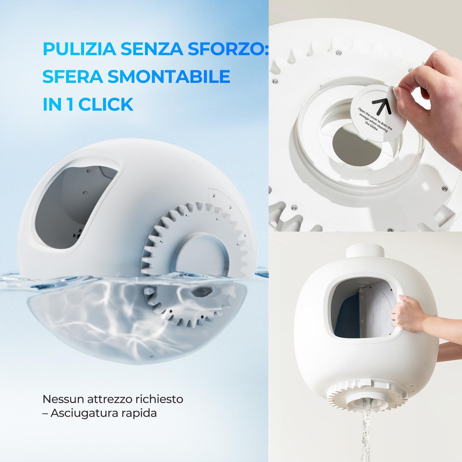 Catlink Baymax Lettiera Gatto Autopulente, Controlla la salute del gatto, Adatto per gatti da 1,5 a 10 kg, Non disponibile sotto 1,5 kg, per più gatti