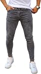 GINGTTO Hommes Skinny Jeans Slim Fit Stretch Jeans Comfy Denim Jeans Pantalons