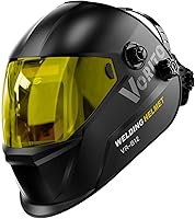 VORITO VR-B12 Auto Darkening Welding Helmet: 1/1/1/1 Clarity, True Color, 4 Sensors, Large View, Solar Powered for TIG MIG ARC