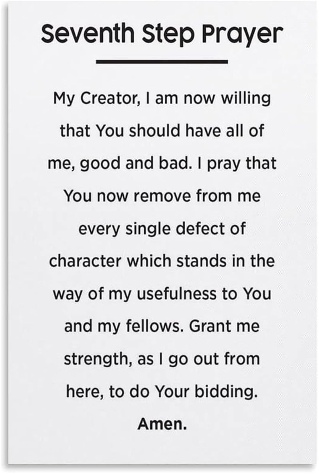 FNYUVNFAF Recovery One Day At A Time Canvas Wall-Art Encouragement Motivational Daily Affirmation Decor(Unframed,12x18inch(30x45cm))