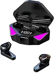 Fones de Ouvido Bluetooth 5.3 sem Fio, Display LED Digital, Estojo de Carregamento com Luzes RGB, Para Games, Música, Corrida Experiência Imersiva Design Ergonômico - D7 Store