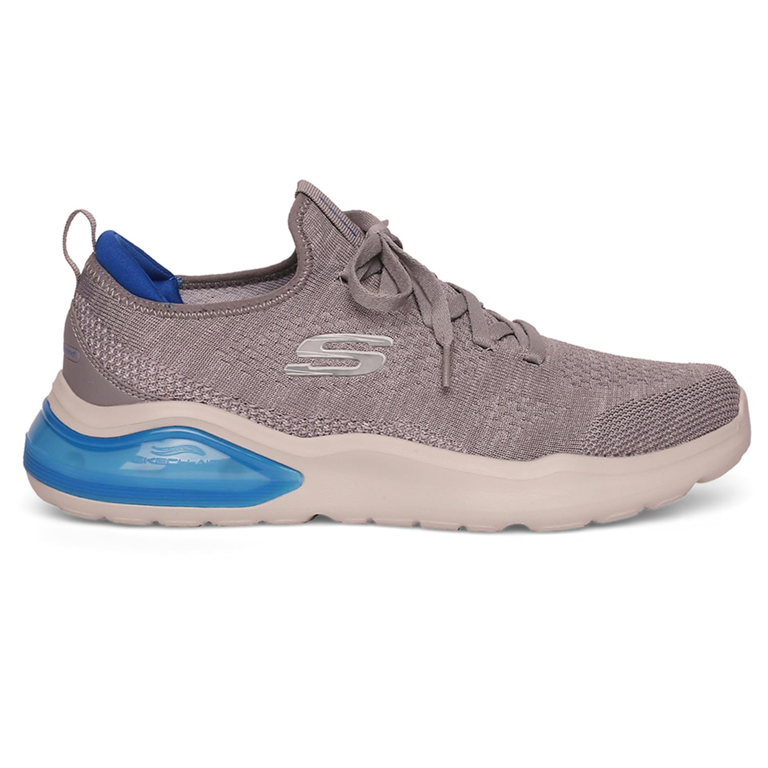 Skechers Mens Air Cushioning Walking Shoes Vegan Air-Cooled Memory Foam Cushioned Comfort Insole Gray/Blue - 10 UK (232561) (B0BXDNBDZN) Amazon Price History, Amazon Price Tracker