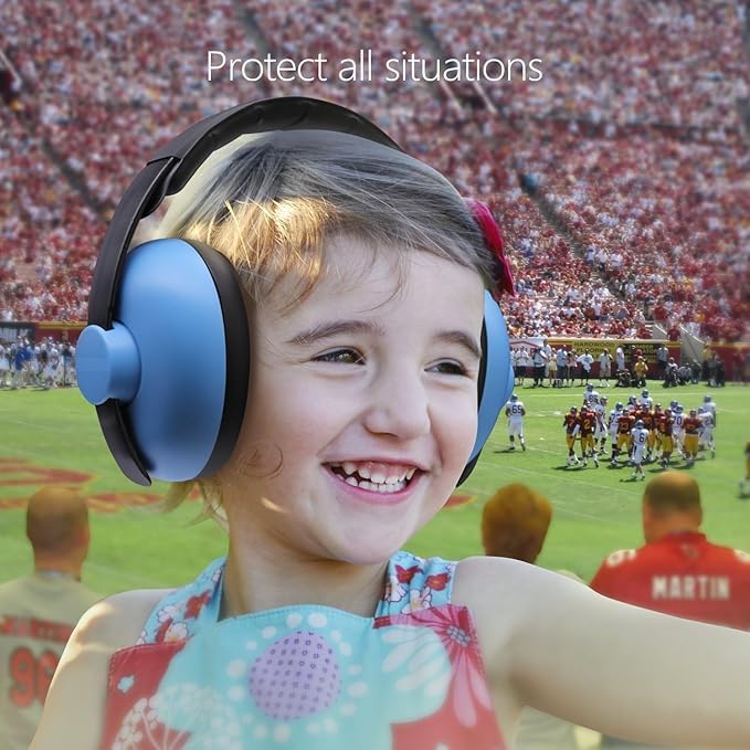 Aisbugur Baby Ear Protection Noise Cancelling Headphones Adjustable Kids Ear Muffs Hearing Protection for Infants Toddlers Children Lightweight Soft Padded Ear Defenders for Loud Events Travel (Blue) 4