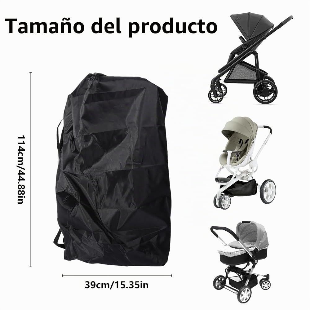 Mizikuu Bolsa de Viaje Universal para Coche, 114x39x33 cm - Bolsa de Transporte para Cochecitos y Sillas de Paseo - Ideal para Avión, Tren o Coche