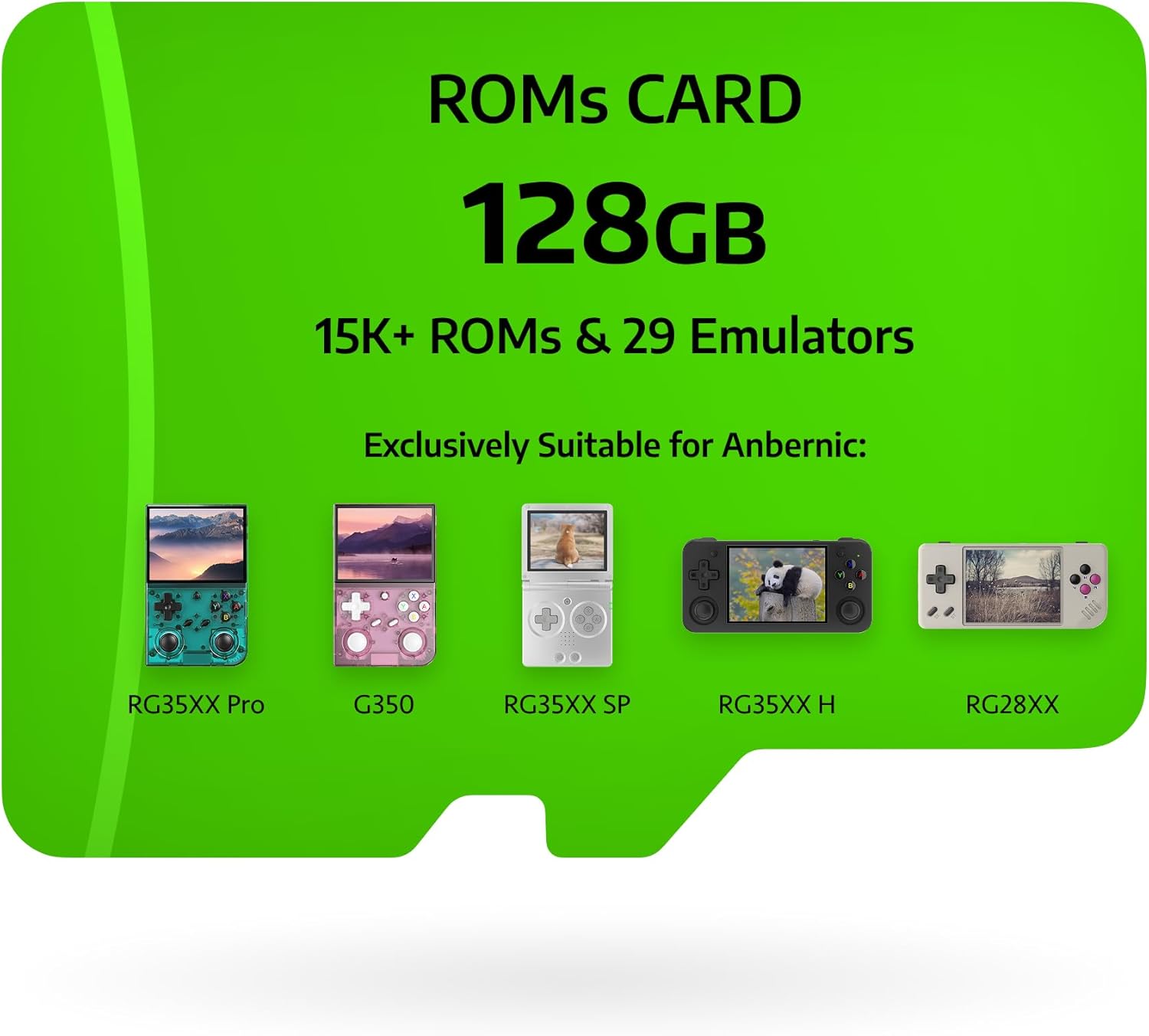 128G Game Card Preloaded with 15K+ Retro Games 35 Emularors for RG35XX Pro/RG34XX SP/G350/RG40XX H/RG34XX/RGCubeXX Handheld Game Console Card (128G【for RG35XXPro/G350/RG35XXSP/RG35XXH/RG28XX】)