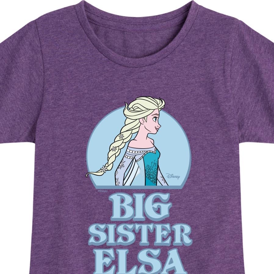 Disney Frozen - Winter - Big Sister Elsa - Toddler & Youth Girls Short Sleeve Graphic T-Shirt3