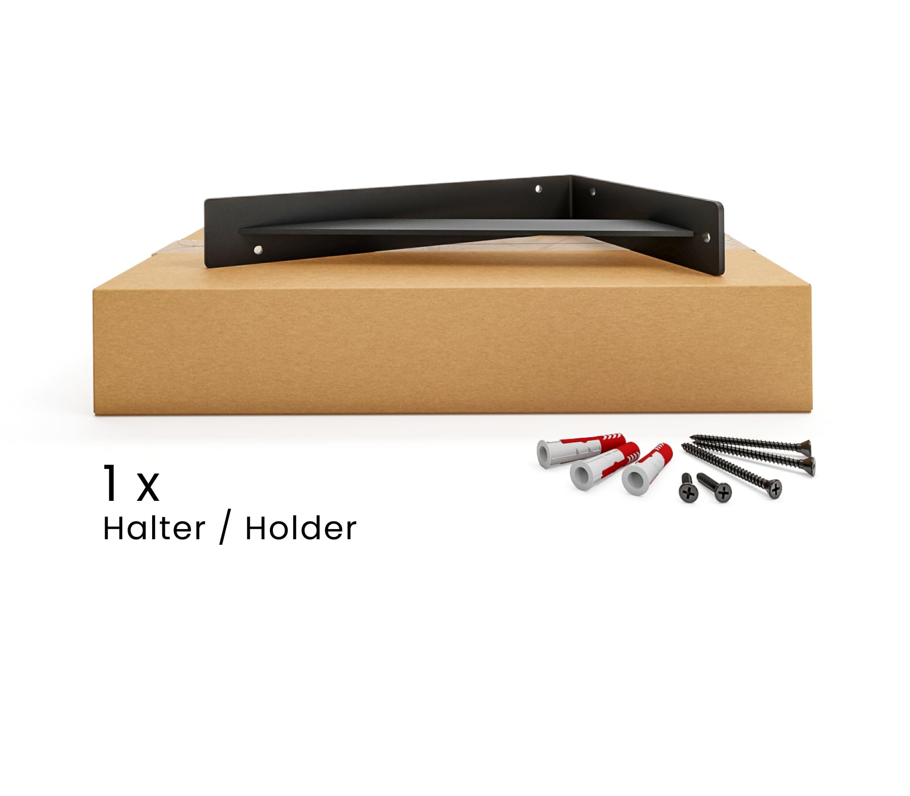 HEVVA 2er-Set Waschtischhalterung - ELBE - Schwerlast (30 cm, Schwarz) | Waschtischbefestigung, Halterung Waschtischplatte, Wandhalterung für Aufsatzwaschbecken, Schwerlast-Regalhalter, Regalwinkel