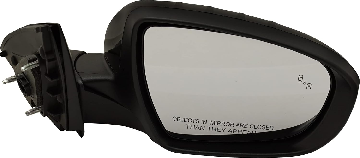 Kool Vue Passenger Side Power Heated Mirror for Kia Optima 2014-2015 Power Fold With Signal Light, Blind Spot Monitor & Memory Paintable