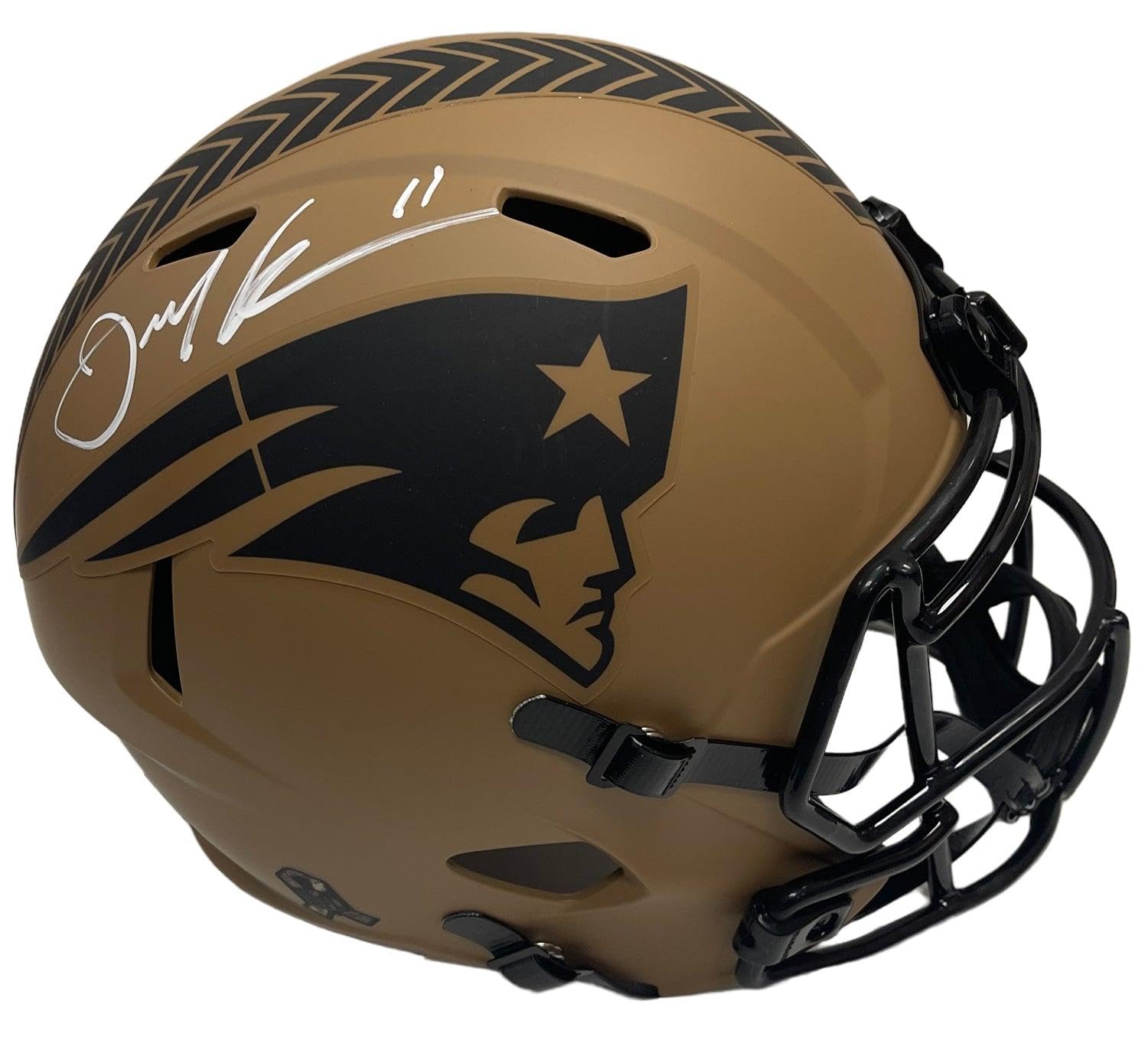 Amazon.com: Julian Edelman Autograph Full Size Helmet - 2023