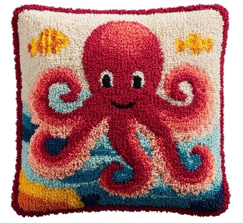 Taxpy DIY Latch Hook Kits Octopus 17X17In