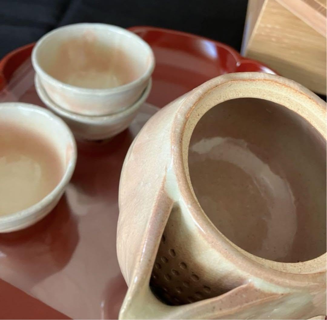 Amazon.co.jp: 萩焼 椿窯 天鵬山造 煎茶 急須茶器揃 : ホーム＆キッチン