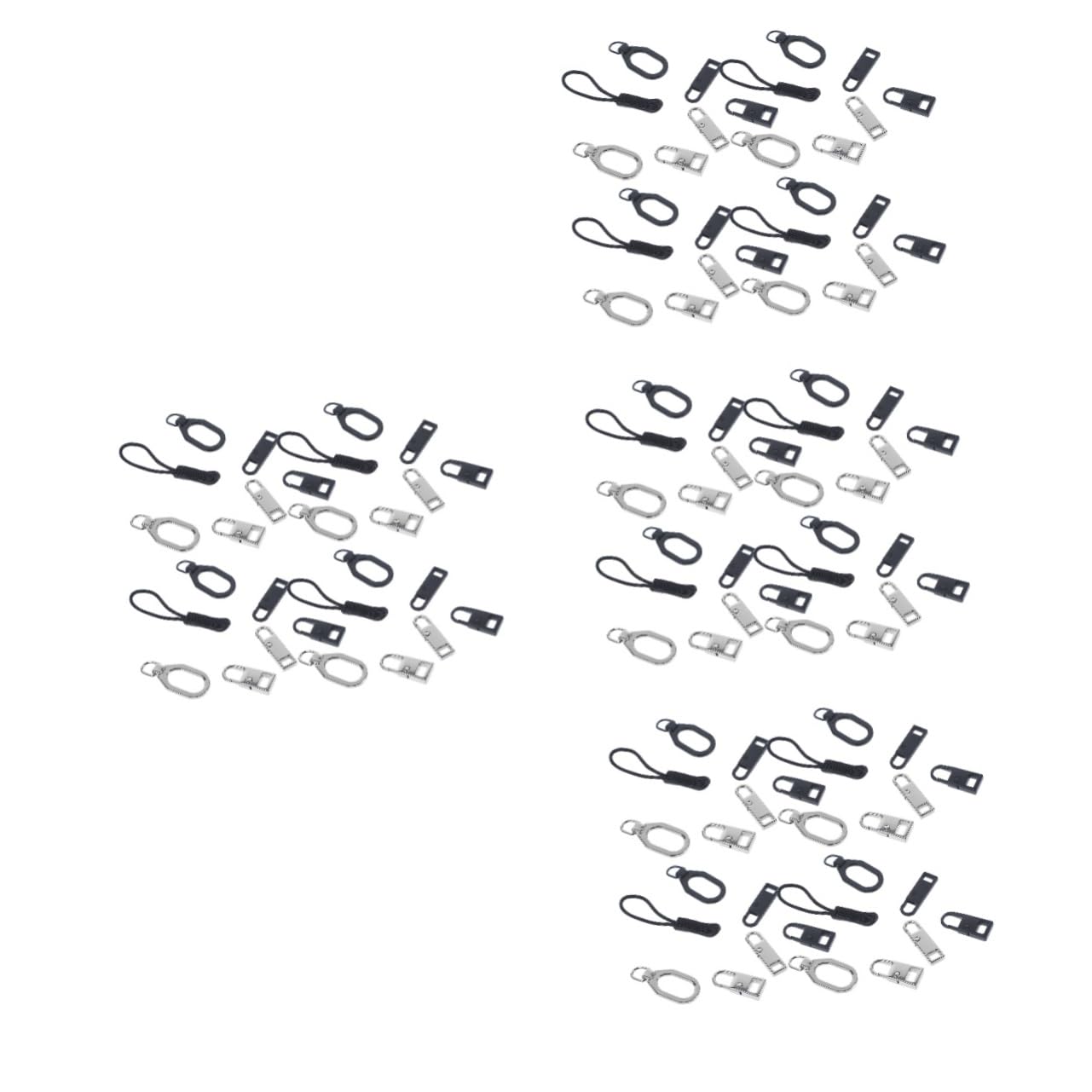EXCEART 4 Juegos De Tiradores De Cremallera De Repuesto Para Abrigos Cremalleras Ropa Bolsas De Equipaje 32 Unidades X 4