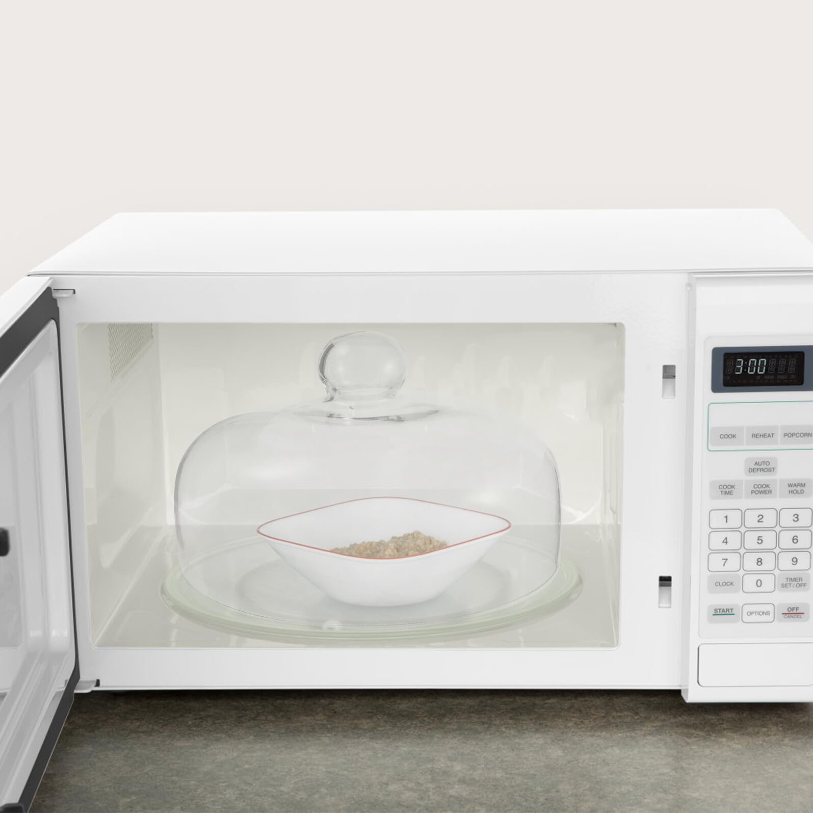 ULTECHNOVO Tapa de Vidrio para Microondas Resistente a Altas Temperaturas Visibilidad Clara para Calentar Alimentos y Evitar Salpicaduras en Horno y Microondas