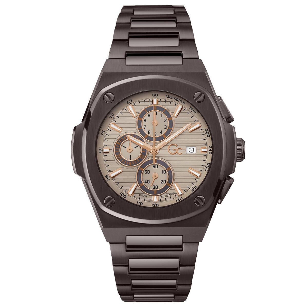 GC Sport Chic Collection Beige Dial Swiss Movement Mens Watch -Y99013G1MF (B0B7P21S2J) Amazon Price History, Amazon Price Tracker