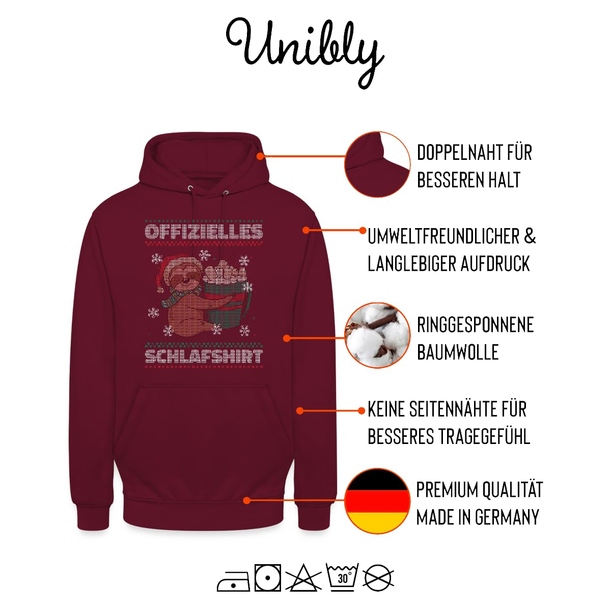 Maglietta da notte ufficiale bradipo - Natale Ugly Sweater