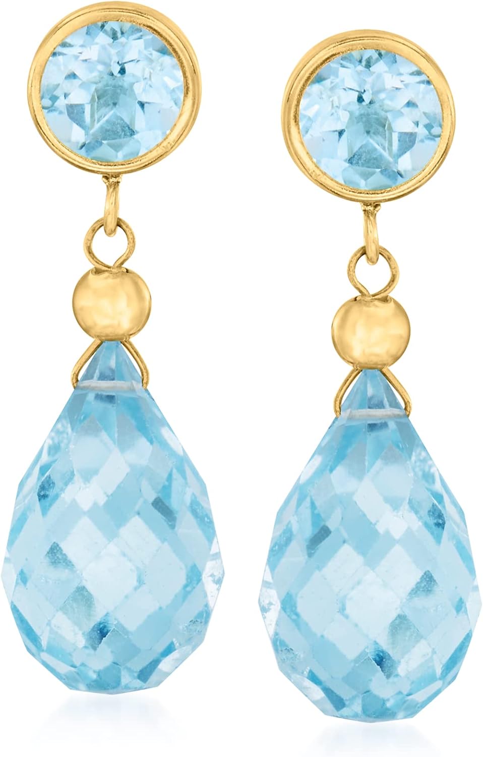 Ross-Simons Gemstone Drop Earring in 14kt Yellow Gold