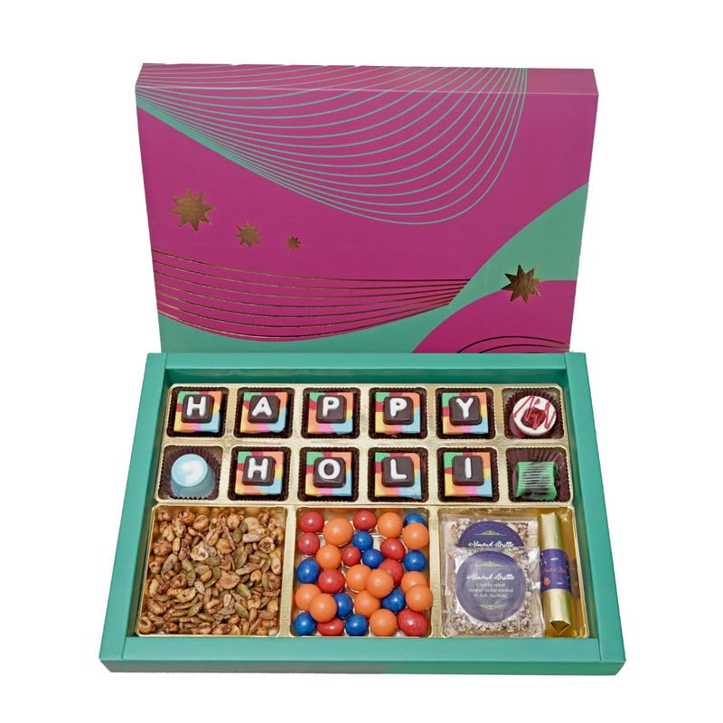 Image of VELVET FINE CHOCOLATES Festive Flavor Fusion| Holi Gift Hamper | Festival Gifting | Holi Gifts For Family & Friends | Birthday, Anniversary Gift'S | Wholesome Corporate Gifting