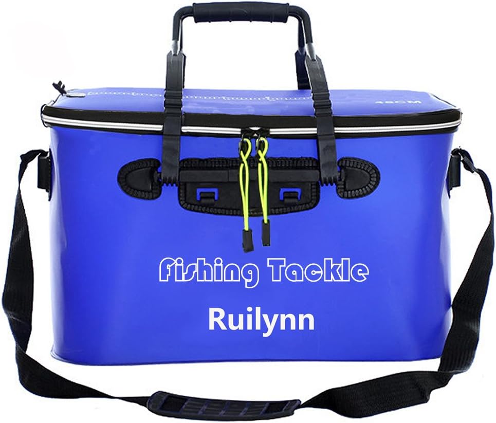 Ruilynn Fishing Tackle Box 23L Portable Collapsible EVA Fishing Water Bucket Perfect for Camping, Hiking,Travel & Fishing