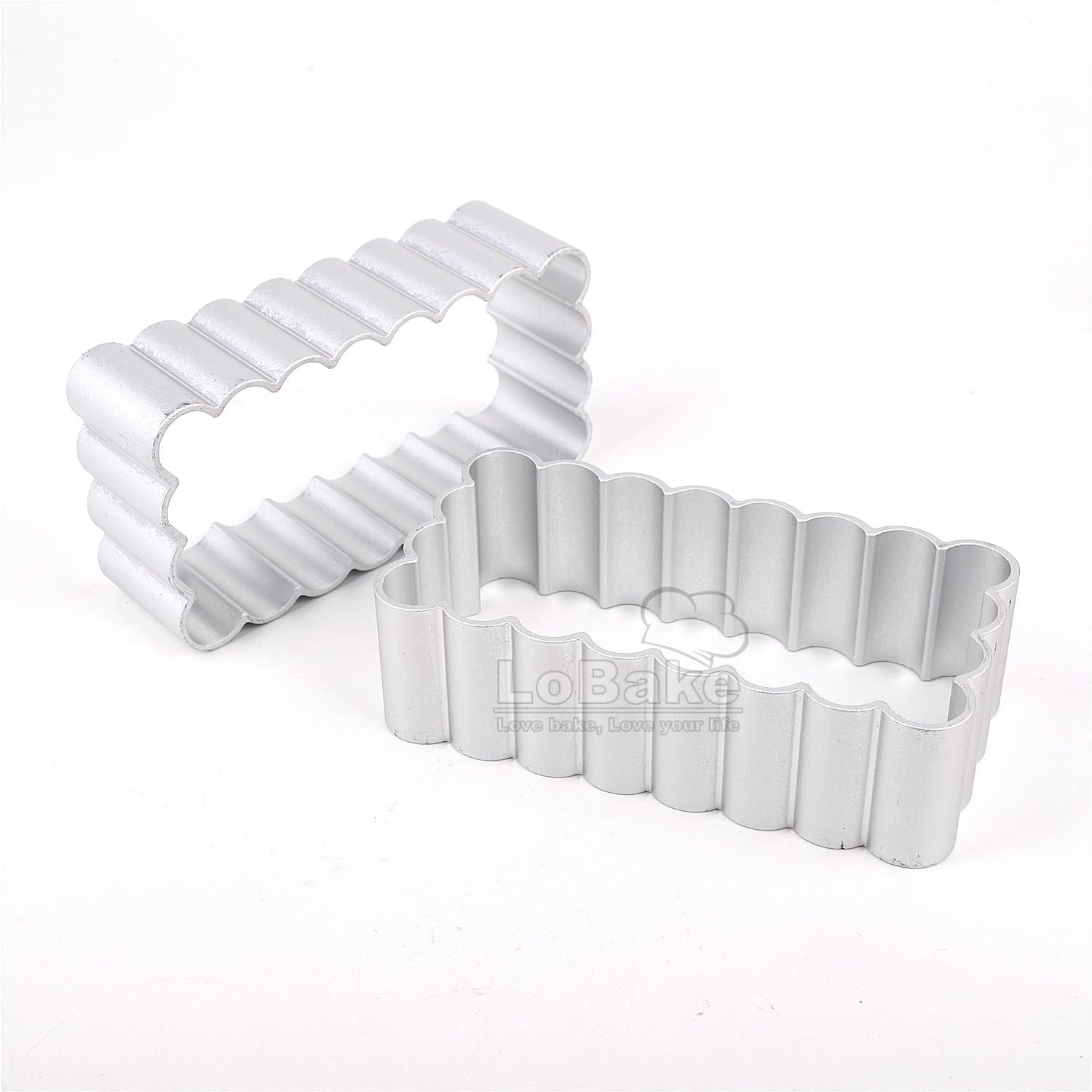 LoBake Various Styles Rectangle Corn Custard Tart Cake Molds Aluminium perforated Pie Pan Cheese Cookie Biscuit Cutter DIY Baking Tools (5pcs 30mm Cutters)