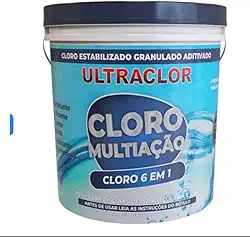 Cloro Tratamento Piscina 10 Kg Ultraclor Multi Ação Estabilizado 6x1 Granulado