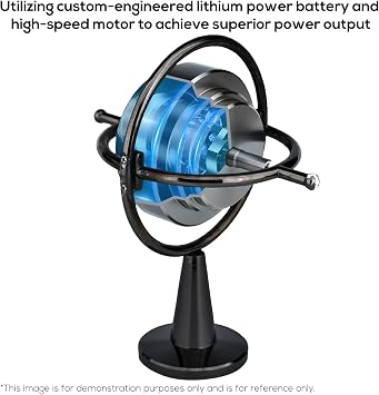 DjuiinoStar Super Precision Electric Gyroscope: 12,000-13,000 RPM for 15-20 Minutes (Black)