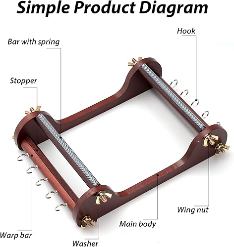 Miniatura 3 de COSYOO Kit de telar de cuentas de madera, herramientas para hacer joyas con pinzas de hilos, 3 bolsas de cuentas, herramienta de fabricación de joyas