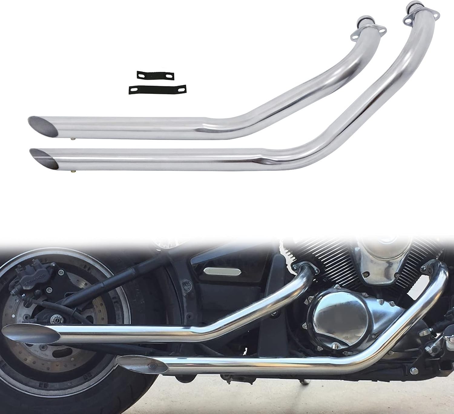 COBRA DragSter エキゾースト クローム VN900 バルカン クラシック/カスタム | バイクカスタムパーツ専門店 モトパーツ(MOTO PARTS)