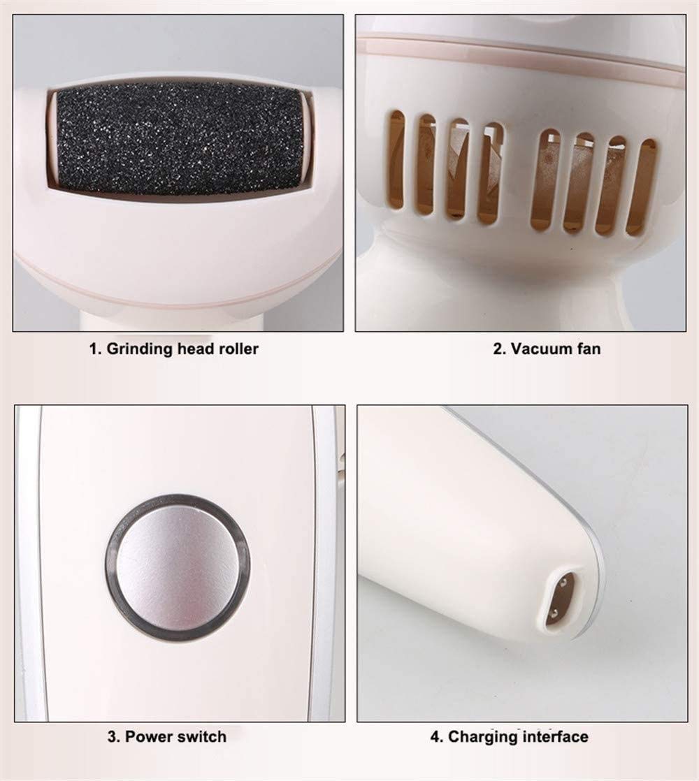 Portable Vuoto elettrica adsorbimento Piede Grinder, Piedi elettrici USB rimozione del callo, Lima del Piede Piede di Pedicure Cura Strumenti, for Dead Skin Hard Incrinato Secco
