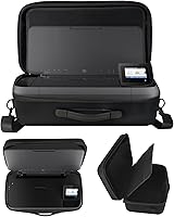FRONET Hard Travel Case for HP OfficeJet 250 Portable Printer (CZ992A) & Liene PixCut S1 - Protective Carrying Bag with Shoulder Strap, Black