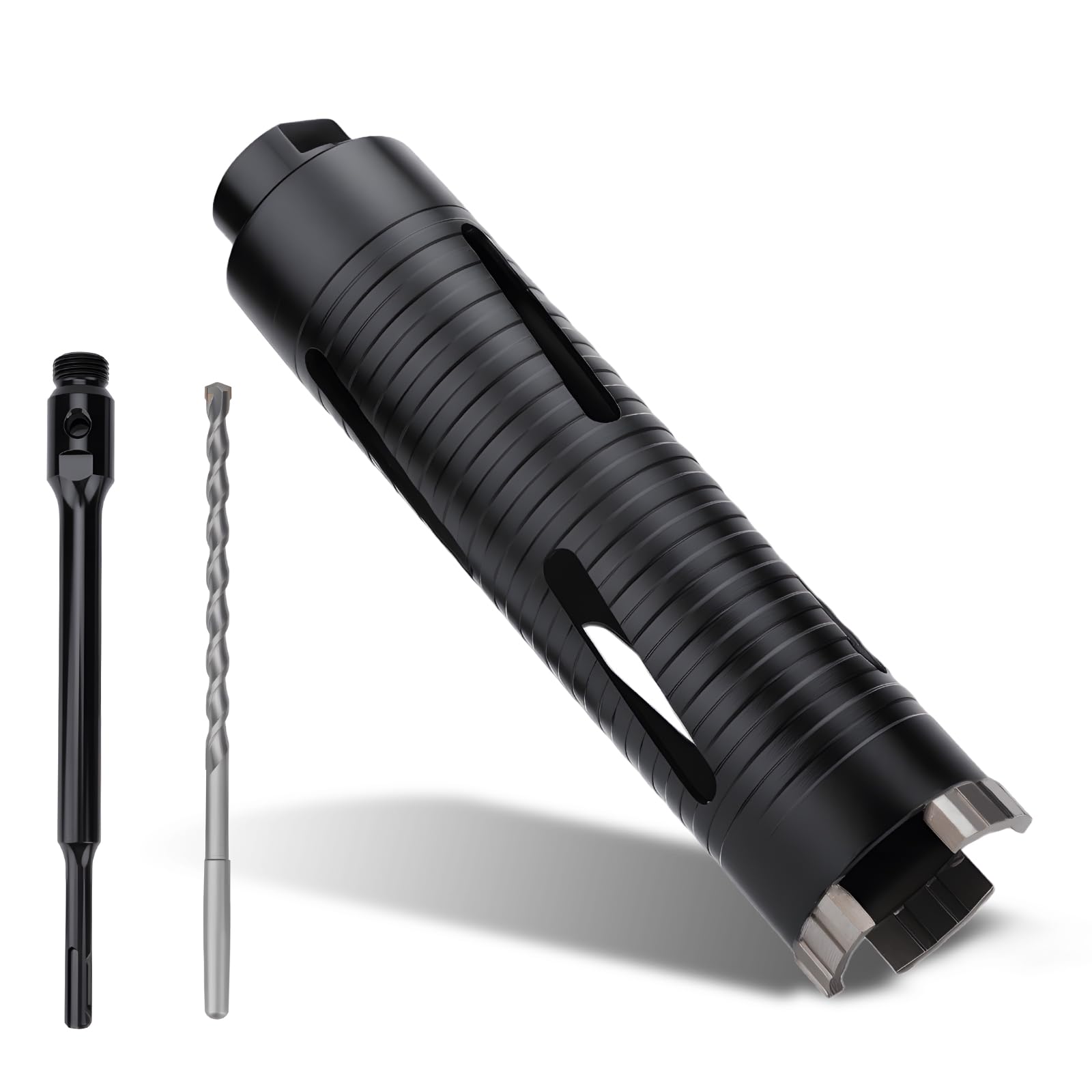 MOXPIFY 48mm x 170mm Long Diamond Core Drill Bit Set with 240mm SDS Plus Shank. To Be Used In Concrete Masonry Brick Block Stone Granite.