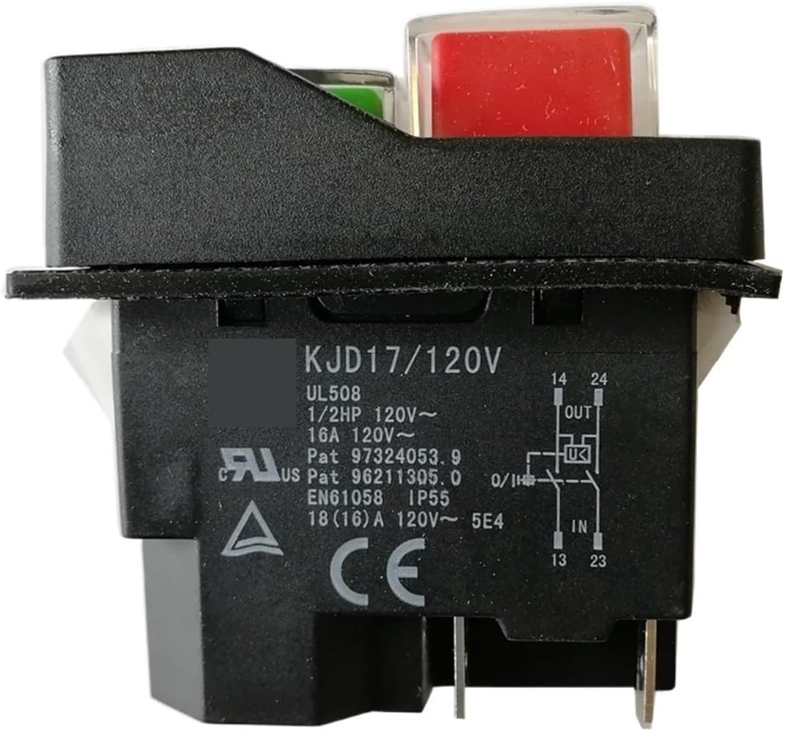 KJD17/120V Waterproof Push Button Electromagnetic Switch 4 Pin 5 pin 16A