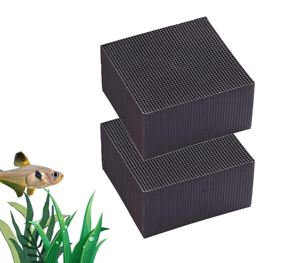 2 Pack Eco-Aquarium Water Trough Purifier Cube 4 x 4 x 2 - Activated Carbon Water Purifier Filter for Aquarium, Fish Tank, Horse Trough Water Troughs for Livestock (2pcs)