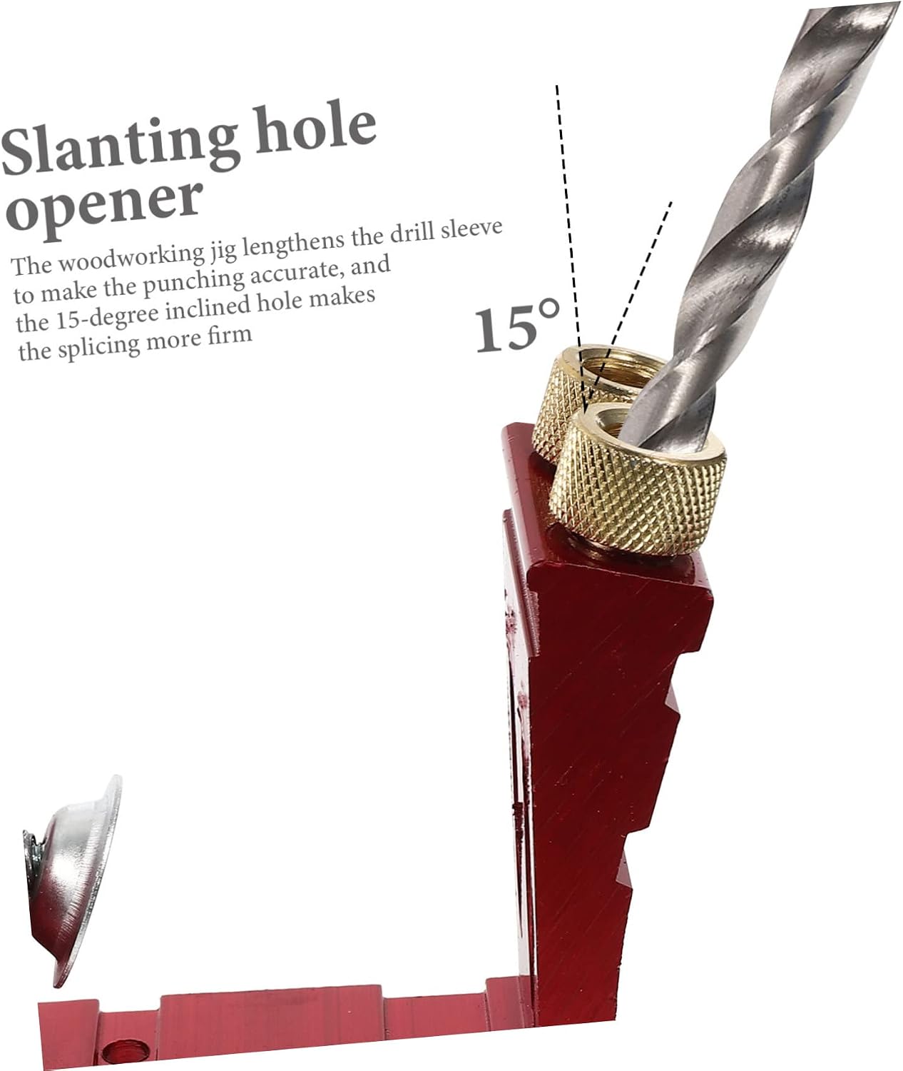 ORFOFE Woodworking Hand Tools Portable Inclined Hole Pocket Hole Tool Dowel Kit Locator Bit Woodworking Jigs Angle