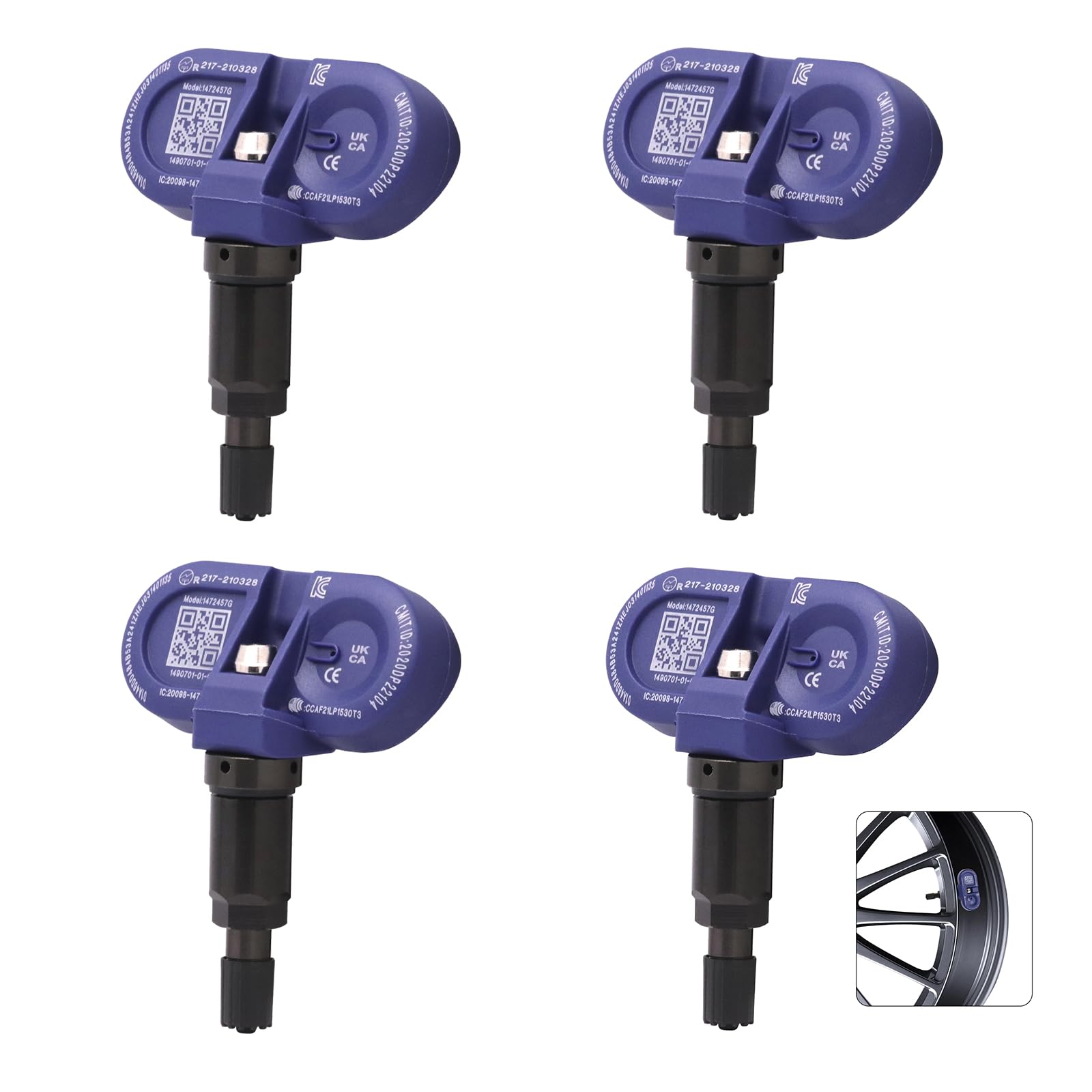 Sensor Presión de Neumáticos Bluetooth(BLE) para Tesla,Sensor de Neumáticos TPMS Sistema Monitoreo Presión Neumáticos para modelos Tesla Producidos después Diciembre 2020,Sensor reemplazo OEM(4)