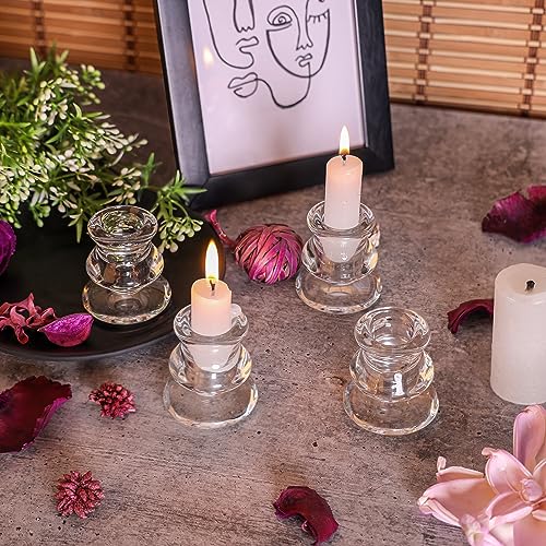 Belle Vous 12 Pezzi Portacandele Vetro Trasparente...