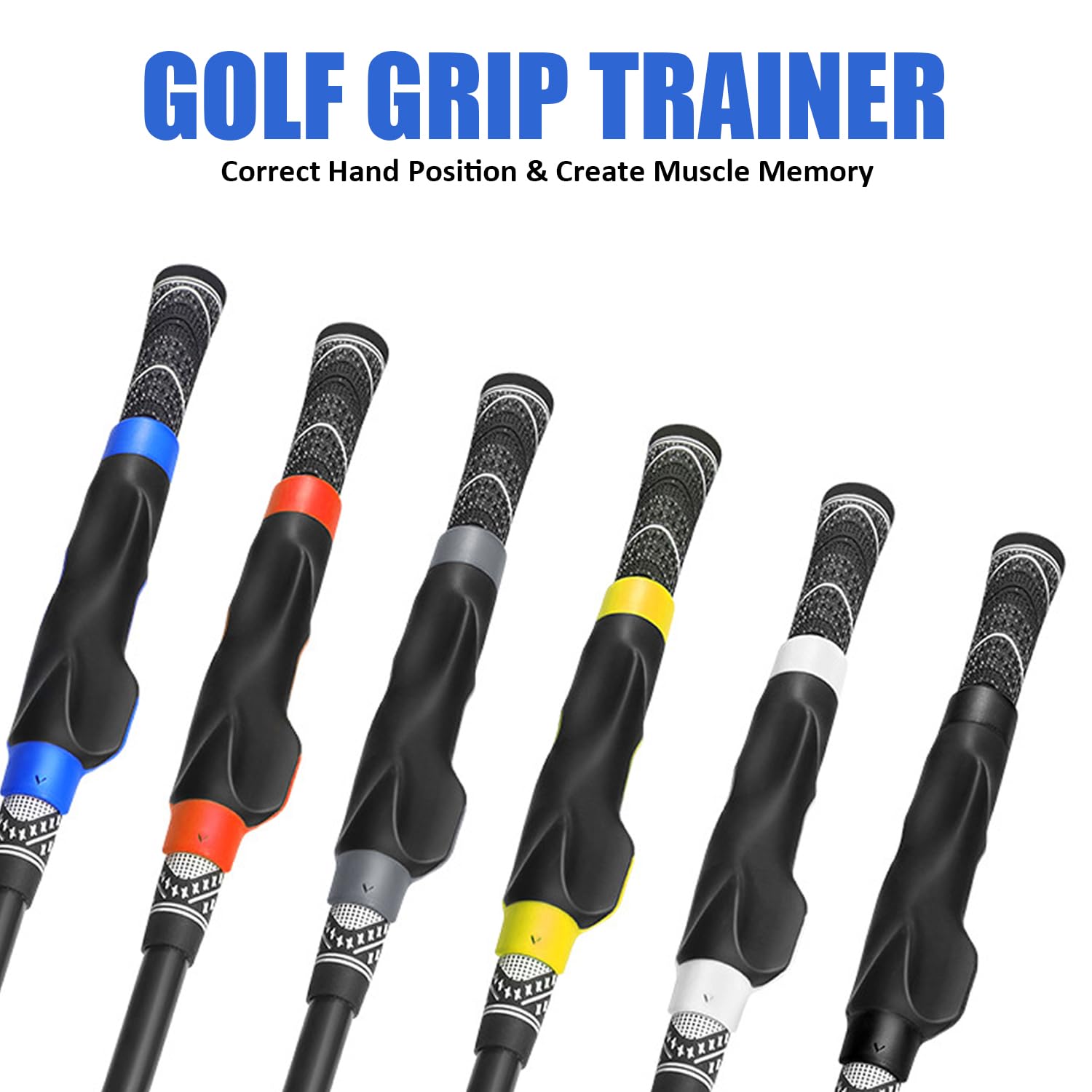 Arttodo Golf Grip Trainer, Molded Training Aid for All Levels of Golfers - Fix Swing Grip, Master Hand Position, Correct Grip Posture, Attachable Accessories, Great Golf Gifts