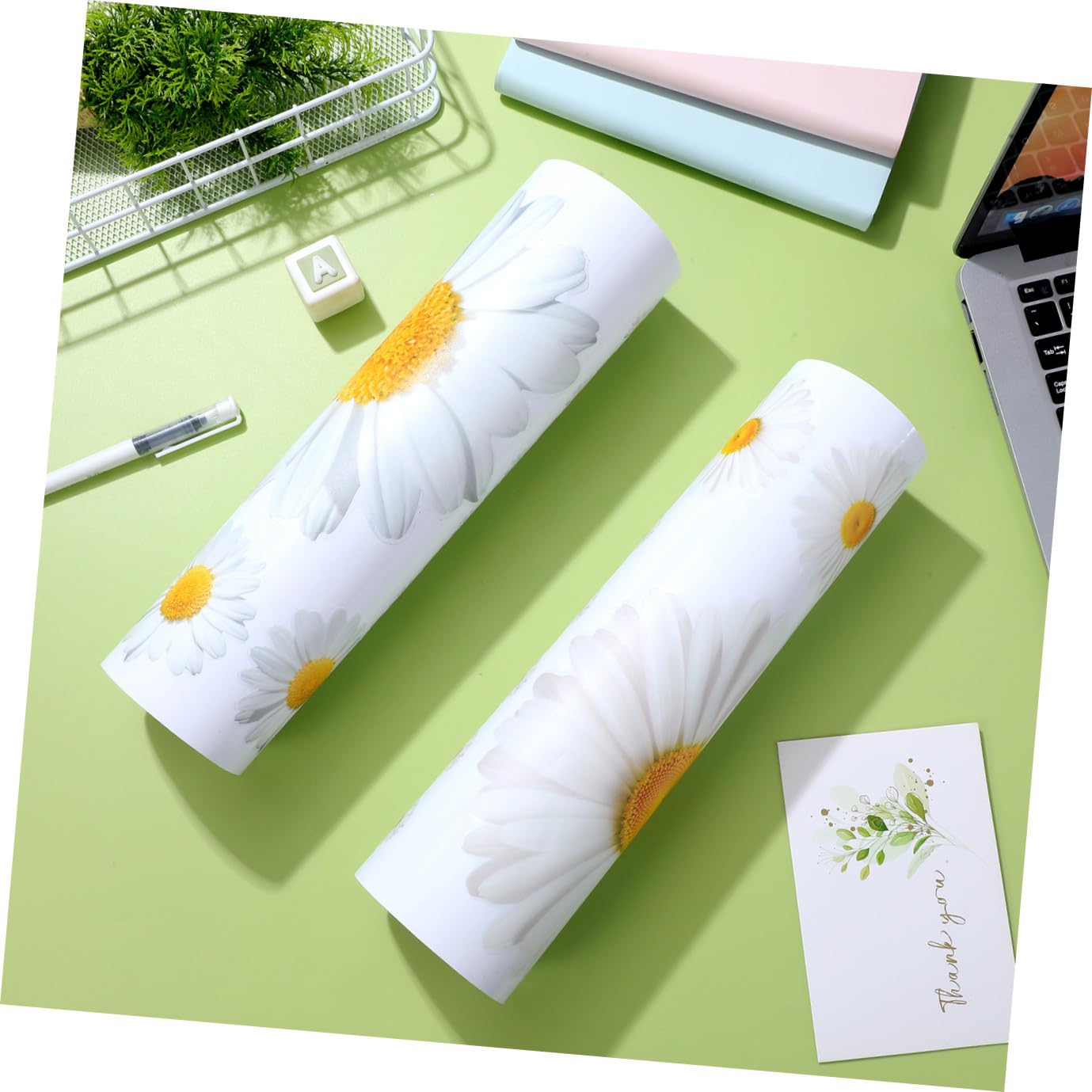 TOYANDONA 5piezas Pegatina Decorativa De Pared Diseño De Flores De Margarita Calcomanía Autoadhesiva Para Decoración De Salón y Habitaciones Para Superficies Lisas