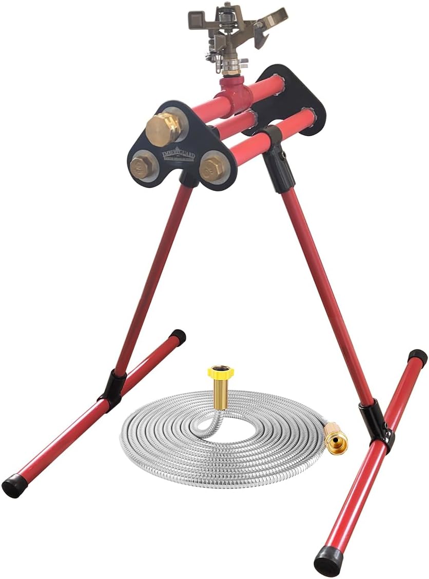 Rooftop Sprinkler Wildfire Protection System Ember-S-Guard™ with 25' Fire Hose