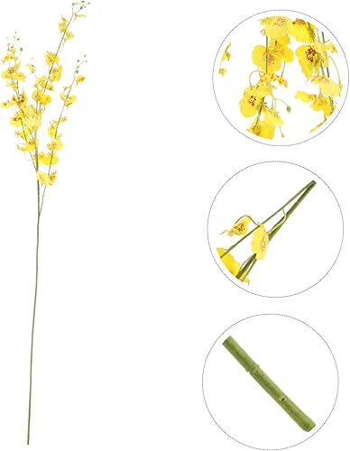 Miniatura 3 de Flores artificiales para decoración de bebé, plantas de seda, flores de cerezo para decoración, flores de otoño de imitación, orquídea Oncidium de