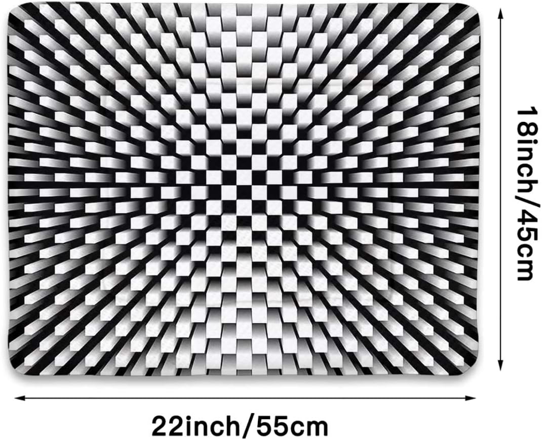 review Black White Ultra Soft Thick Flannel Dog Cat Bed Mats Minimalist Square Shaped Curvy Forms Large Dog Bed Pad Pets Sleeping Bed Soft Warm Fluffy Kennel Pad Geometric 18